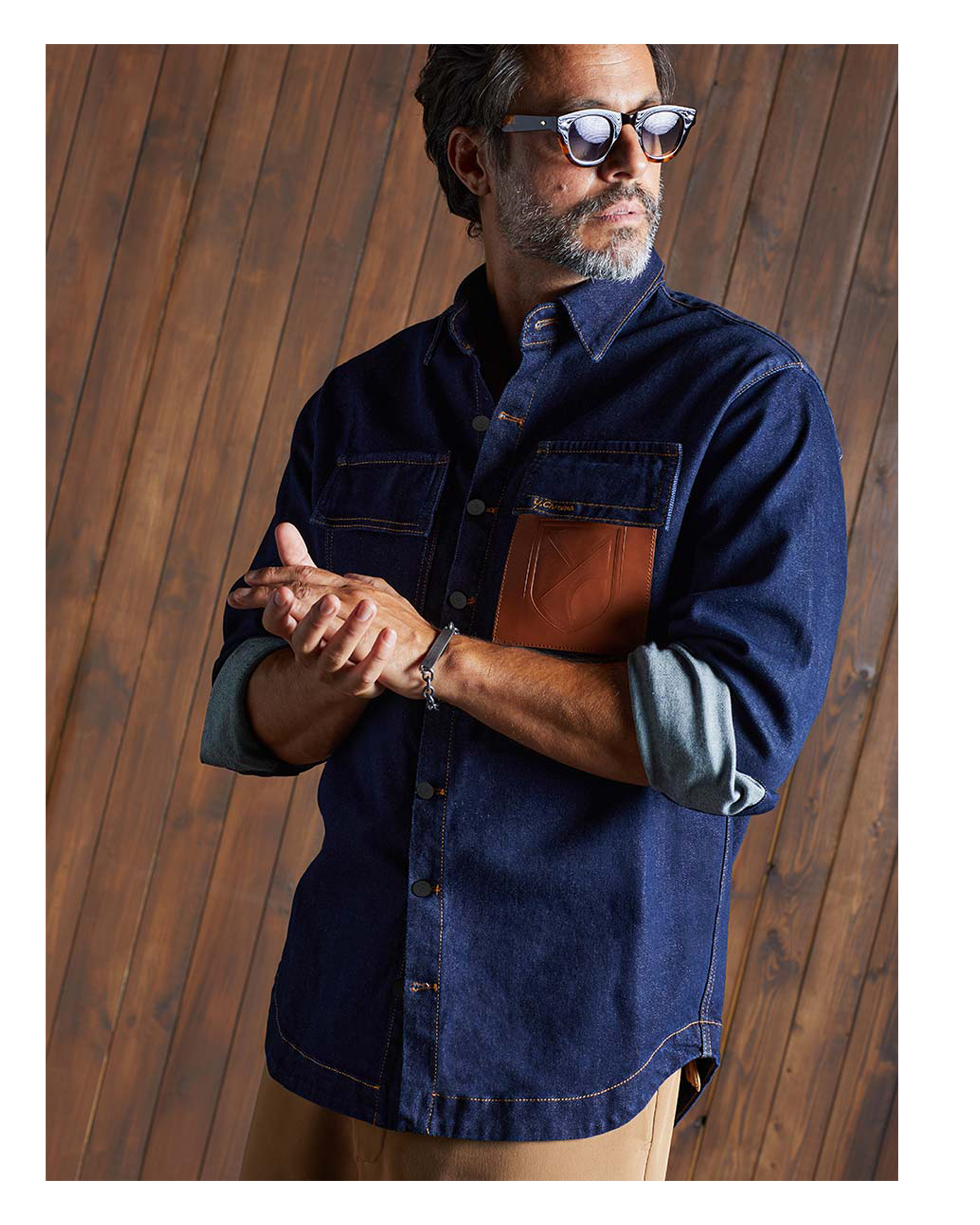 COGNAC POCKET SHIRT