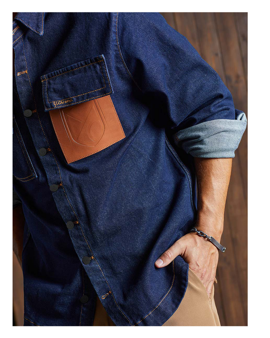 COGNAC POCKET SHIRT