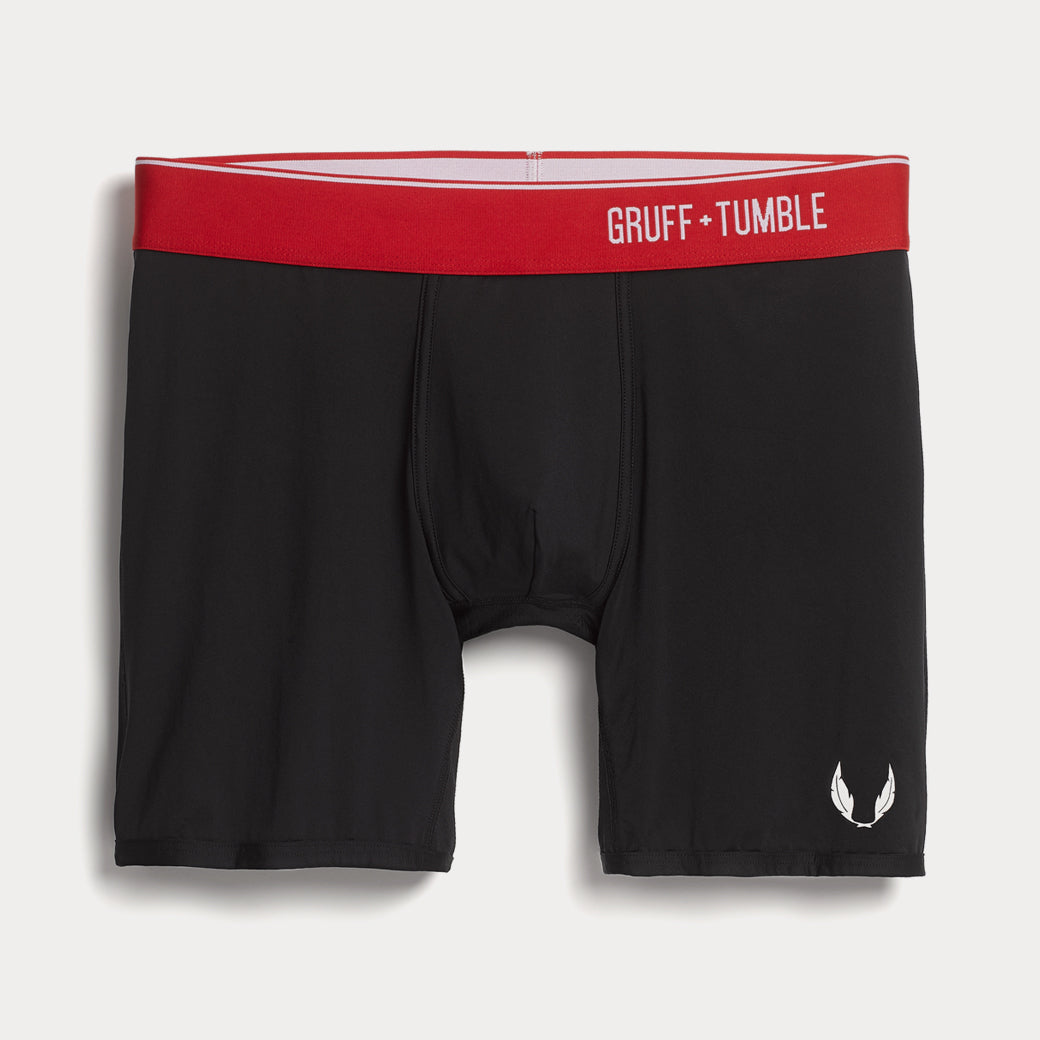 Sportsman premium size boxer briefs for big and tall men. XL, XXL, 3XL, 4XL. option=black